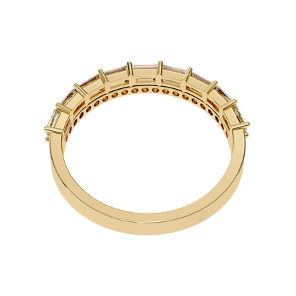 Radiant Harmony Gold Diamond Band Carat Link Jewels