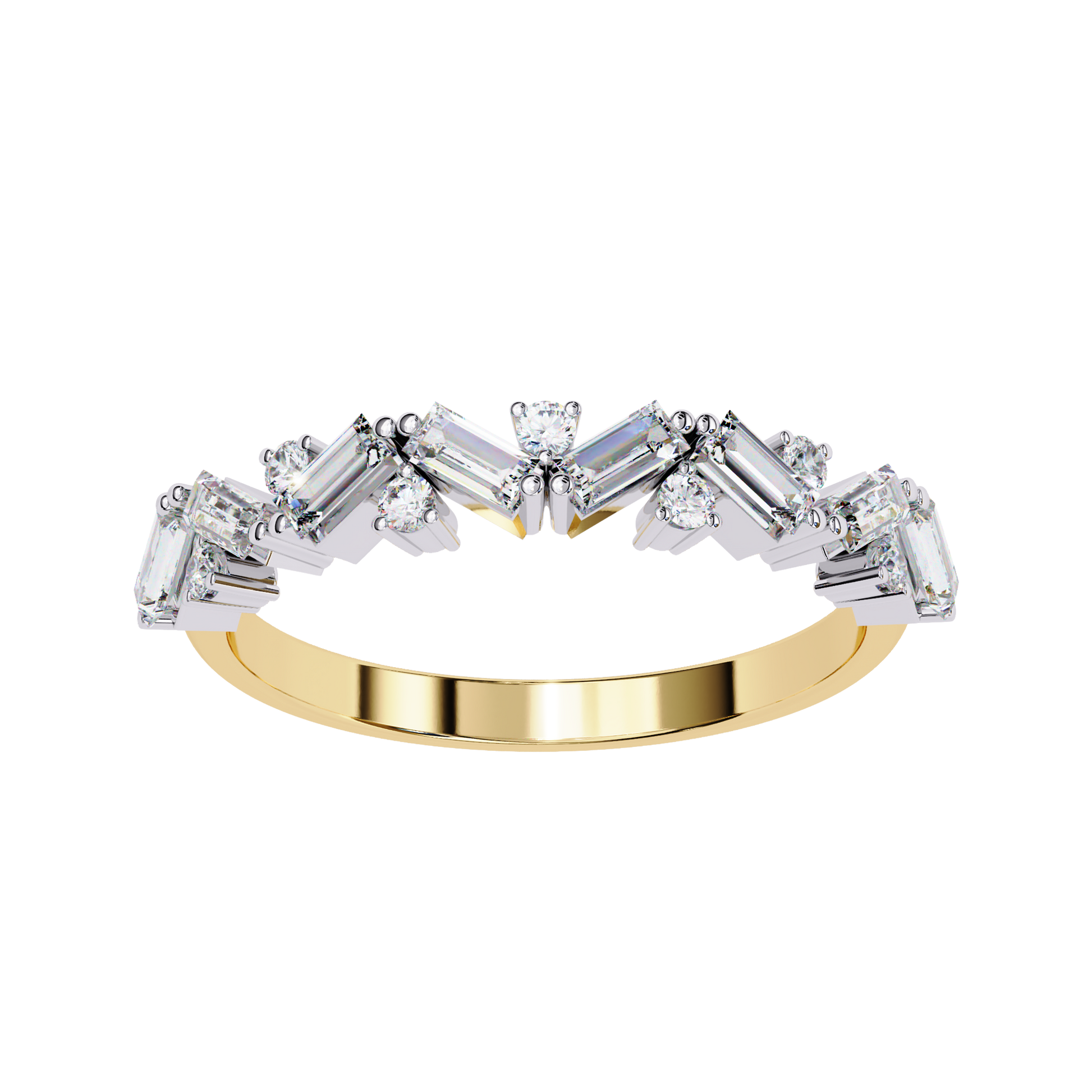 Starlight Baguette Diamond Band Carat Link Jewels