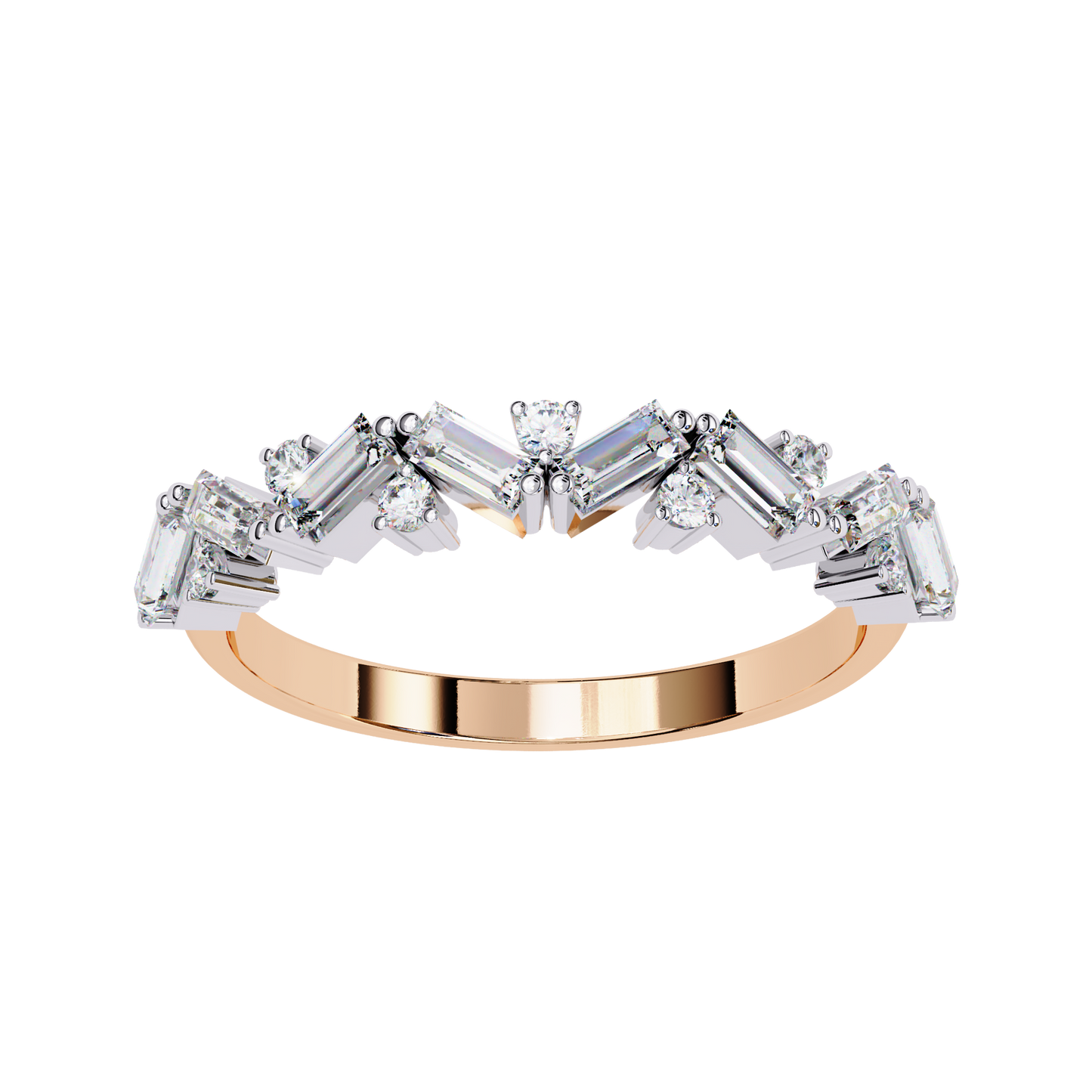 Starlight Baguette Diamond Band Carat Link Jewels