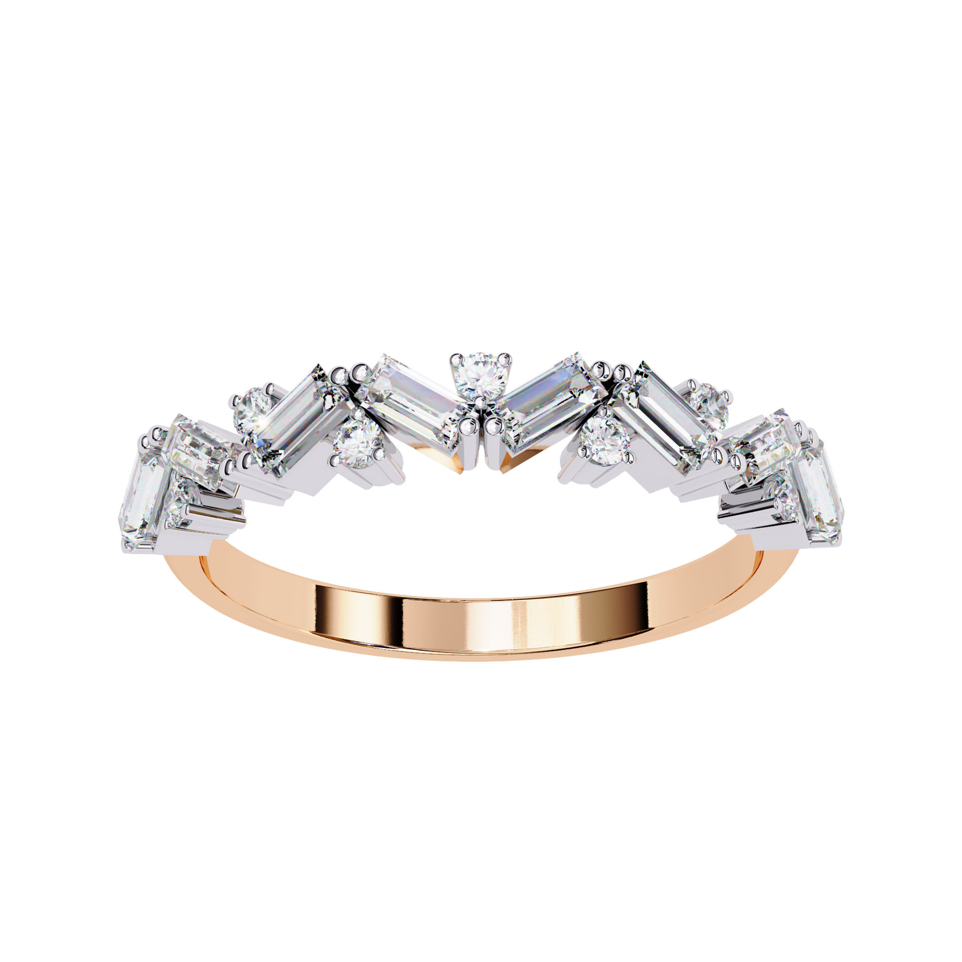 Starlight Baguette Diamond Band Carat Link Jewels