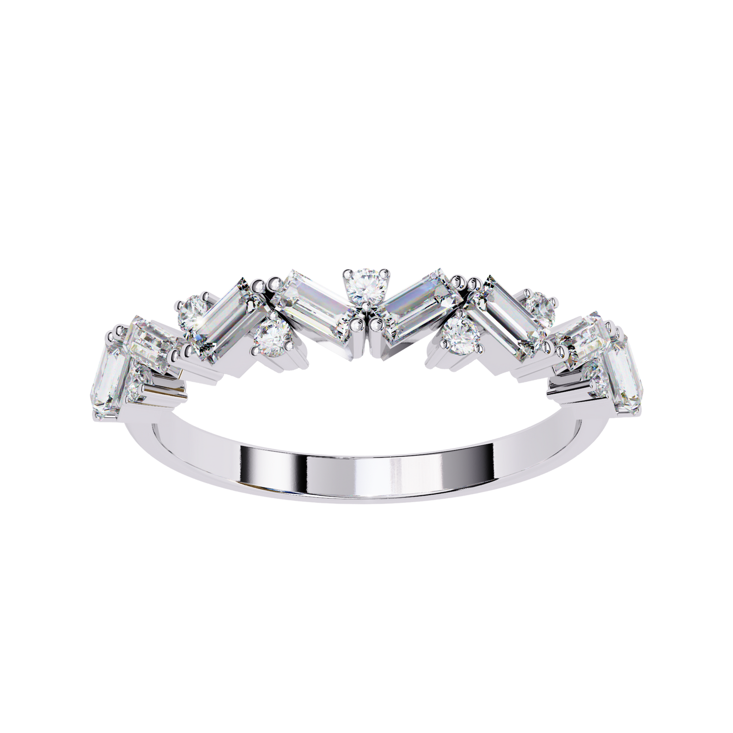 Starlight Baguette Diamond Band Carat Link Jewels