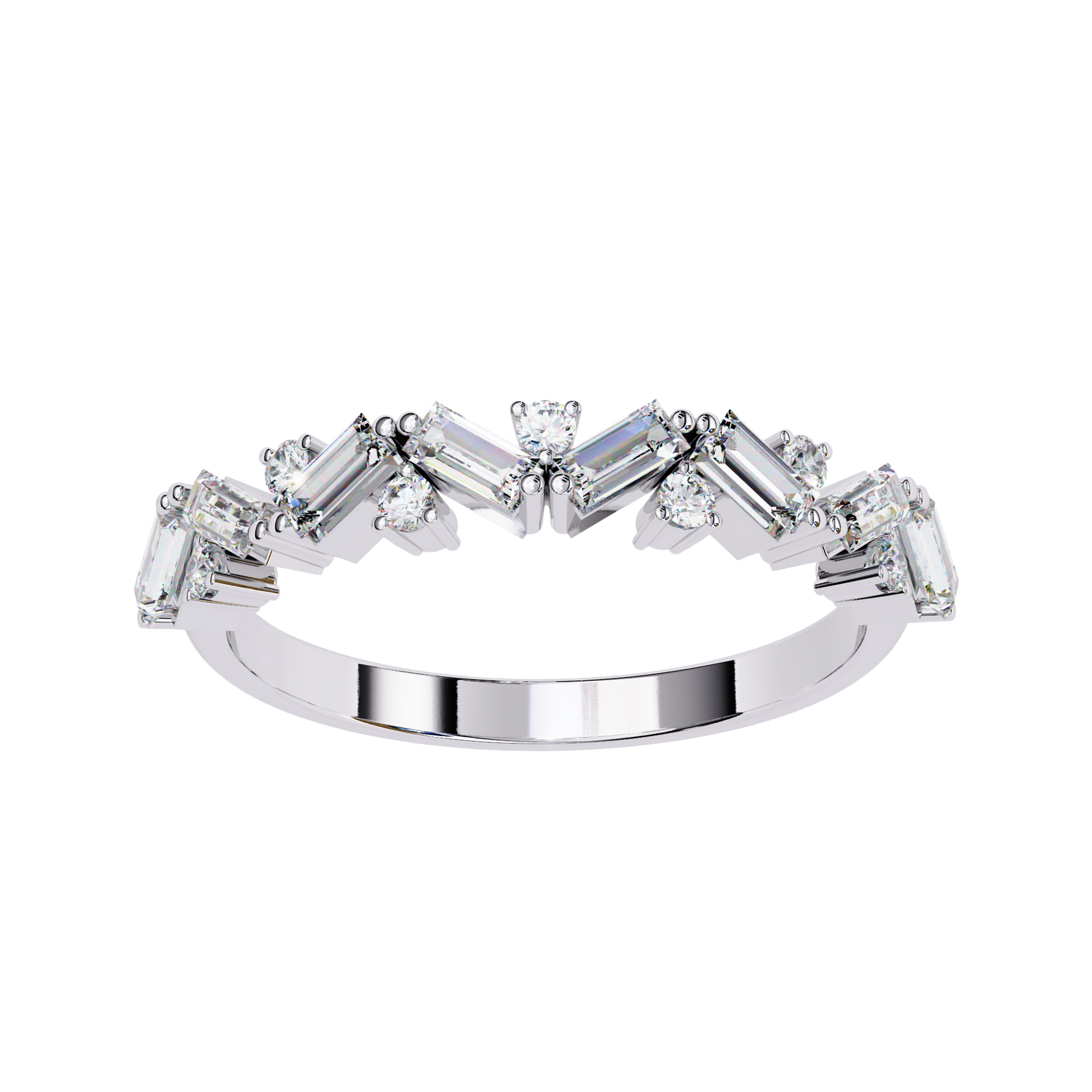Starlight Baguette Diamond Band Carat Link Jewels