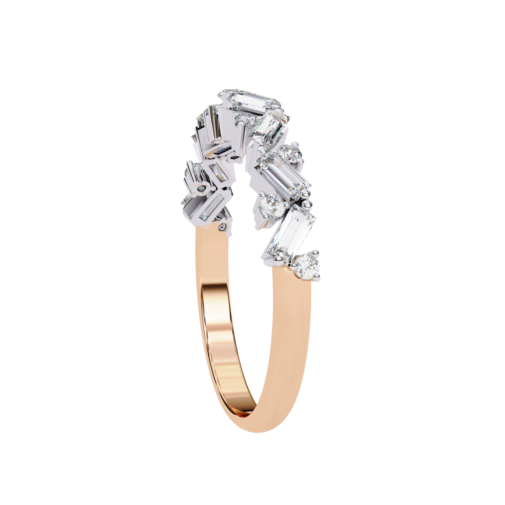 Starlight Baguette Diamond Band Carat Link Jewels