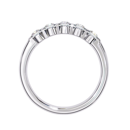 5-Stone Round Diamond Gold Band Carat Link Jewels