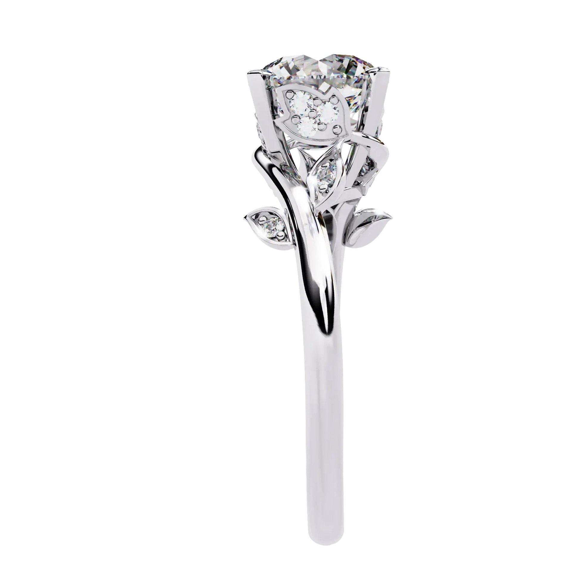 Nature-Inspired Solitaire Diamond Ring Carat Link Jewels