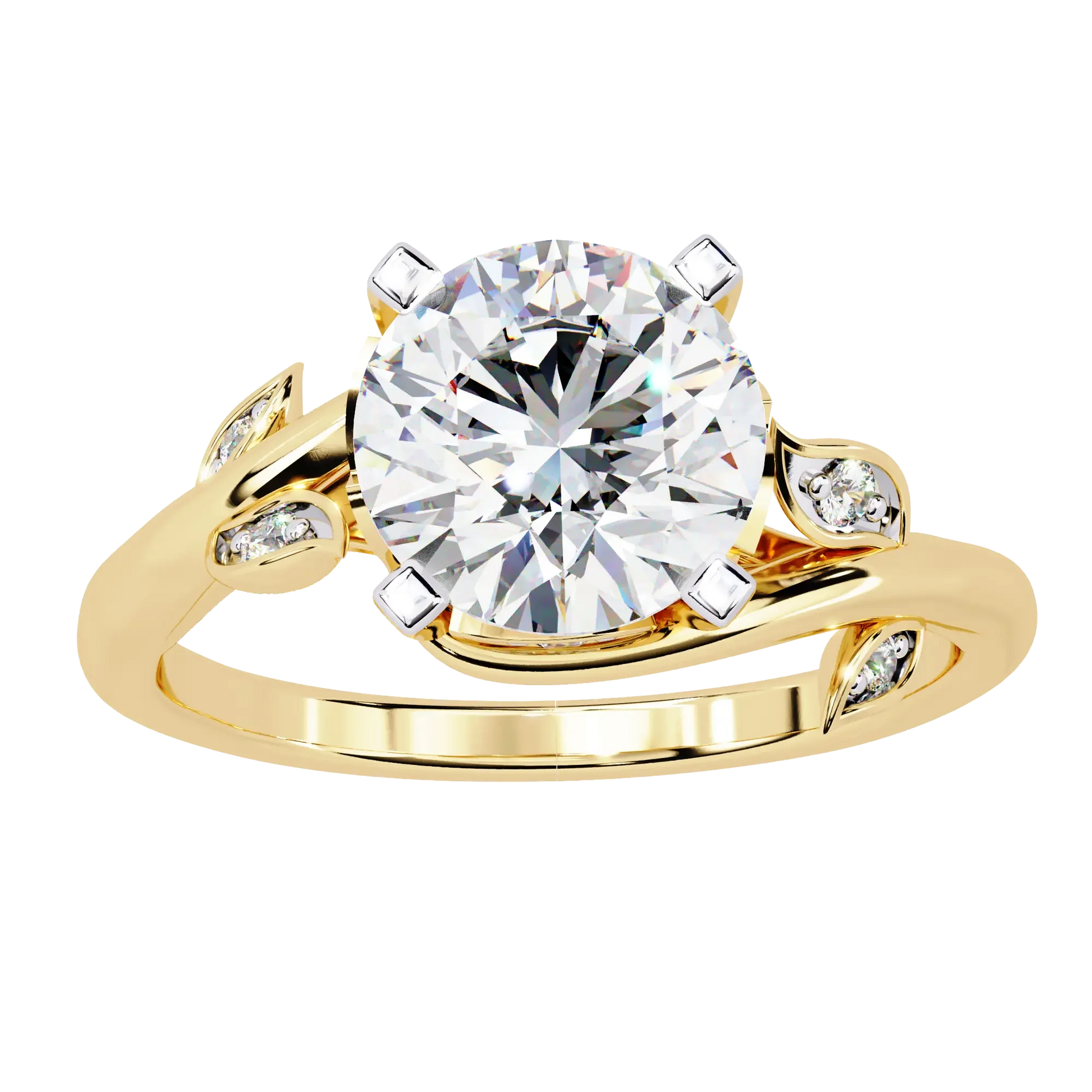 Nature-Inspired Solitaire Diamond Ring Carat Link Jewels