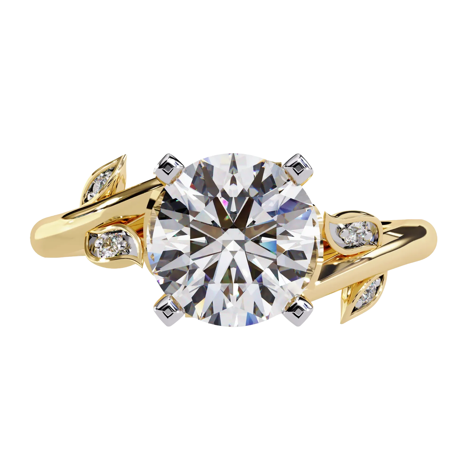 Nature-Inspired Solitaire Diamond Ring Carat Link Jewels