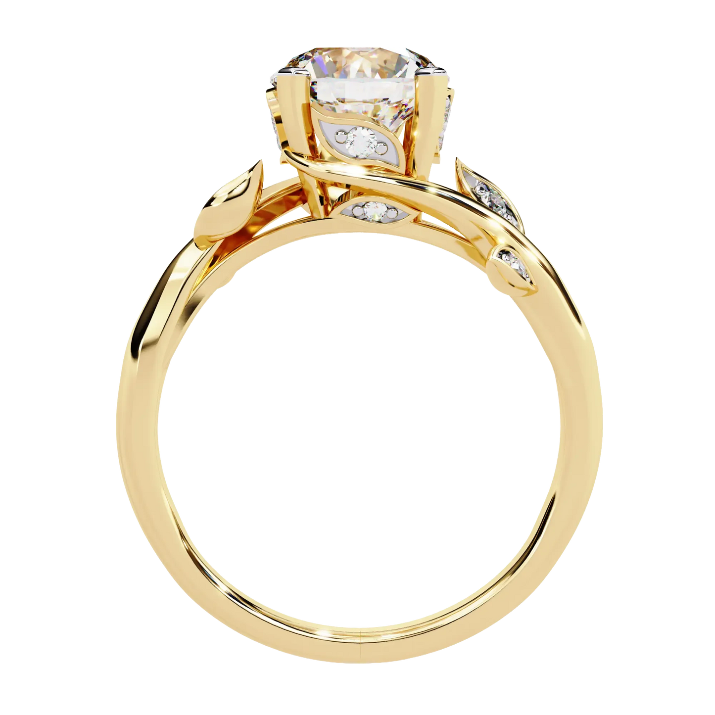Nature-Inspired Solitaire Diamond Ring Carat Link Jewels