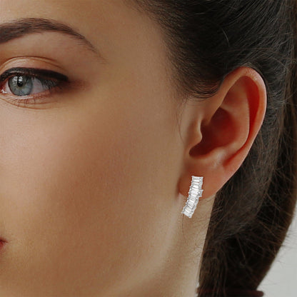 Baguette Cascade Diamond Ear Cuffs Caratlink