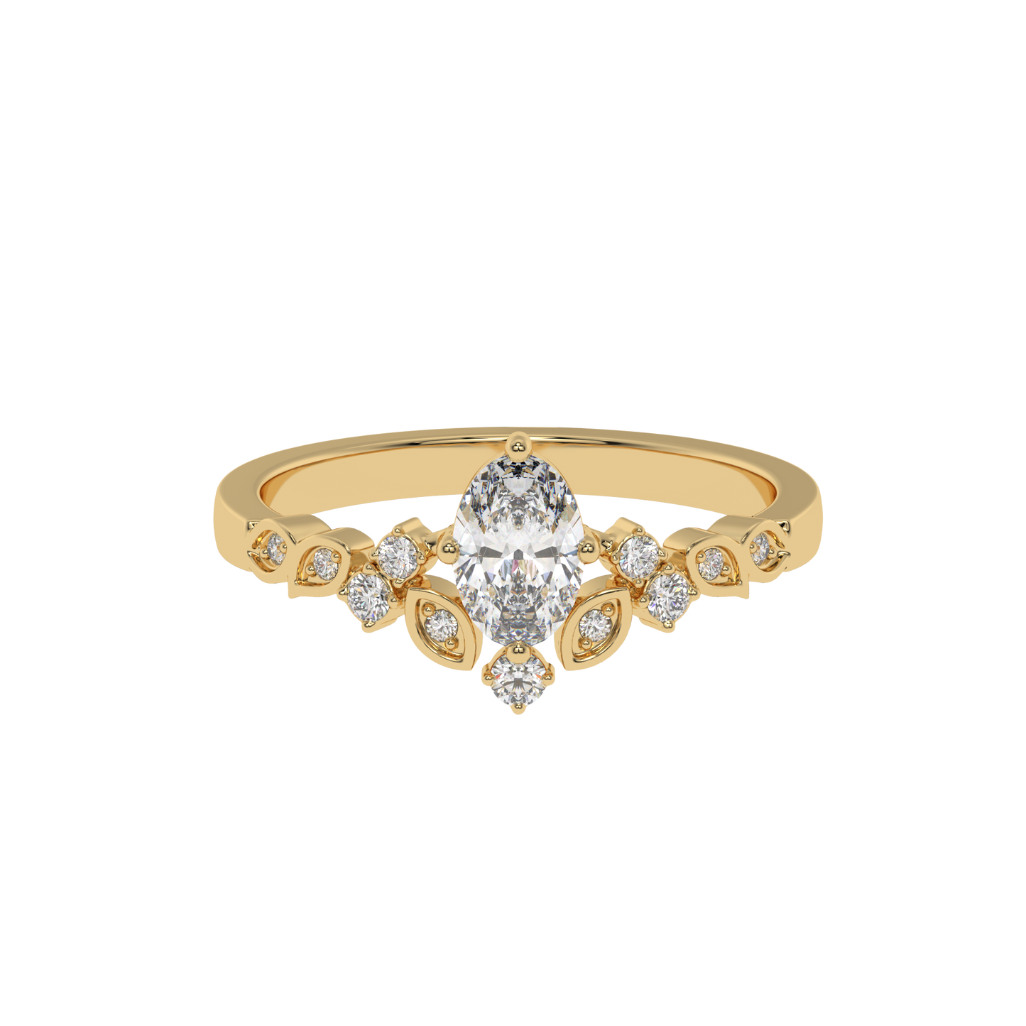 Vintage Tiara Oval Ring - Caratlink