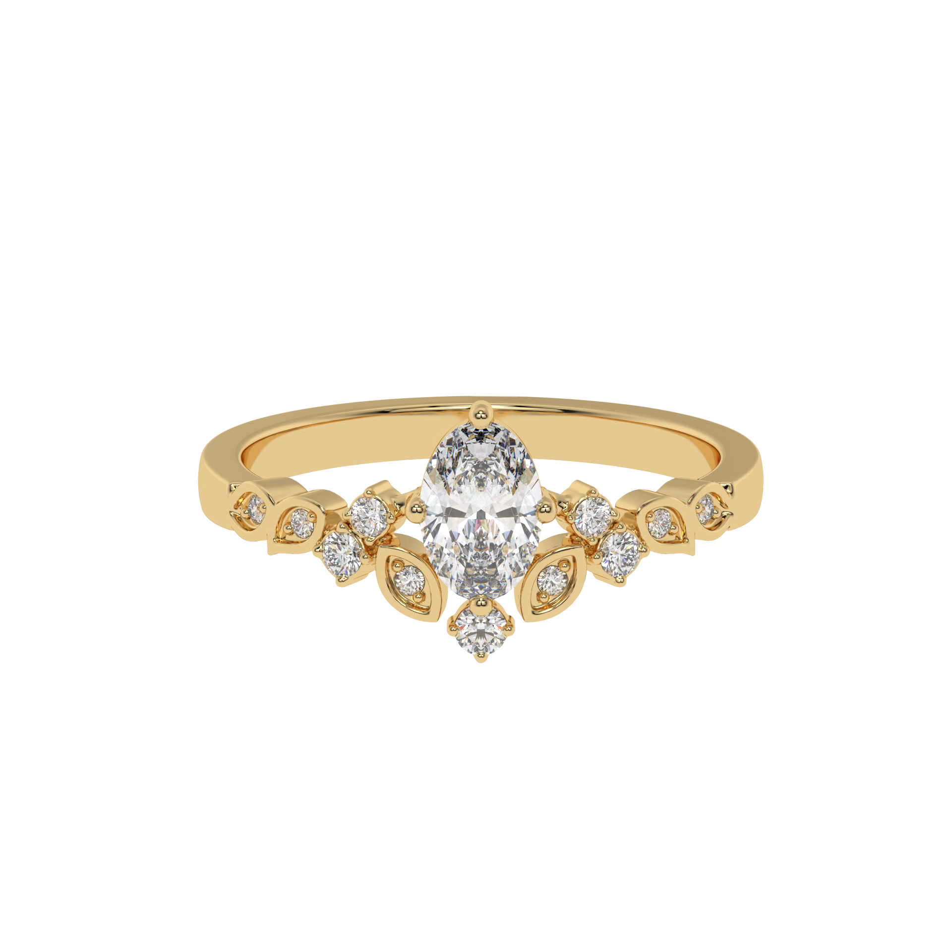 Vintage Tiara Oval Ring - Caratlink