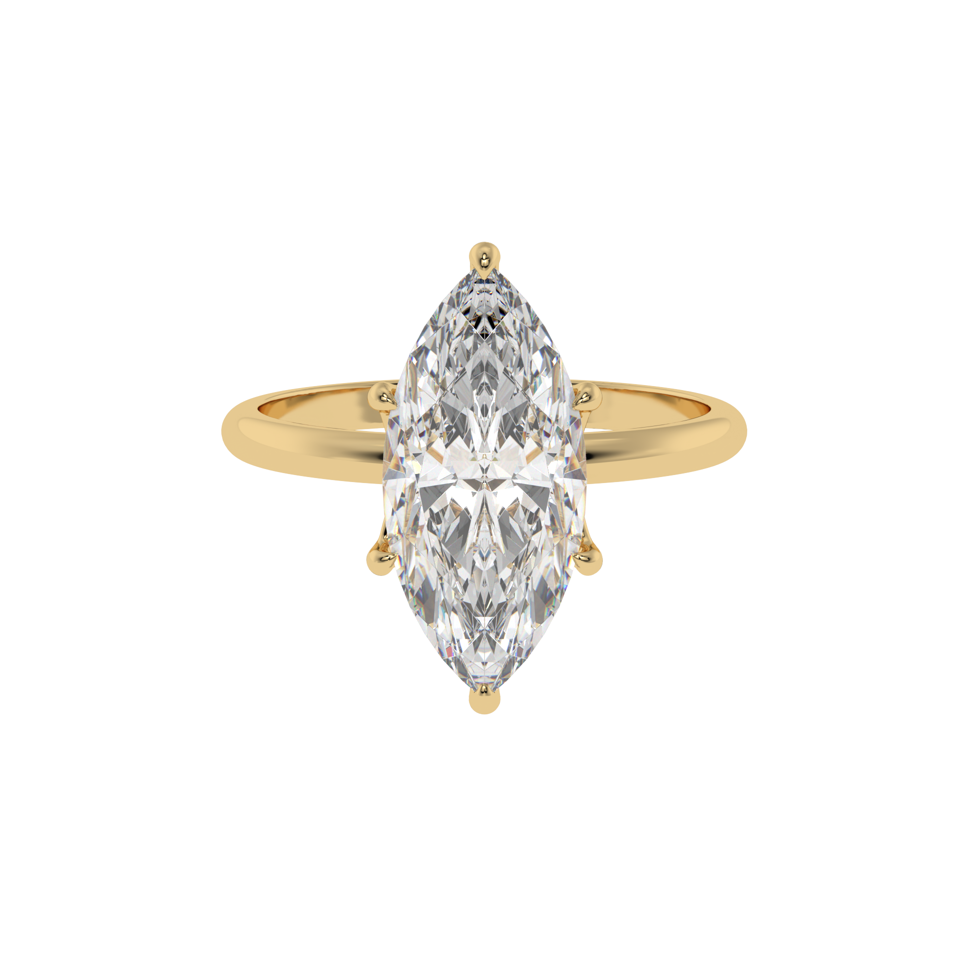 Royal Bloom Marquise Solitaire Ring - Caratlink