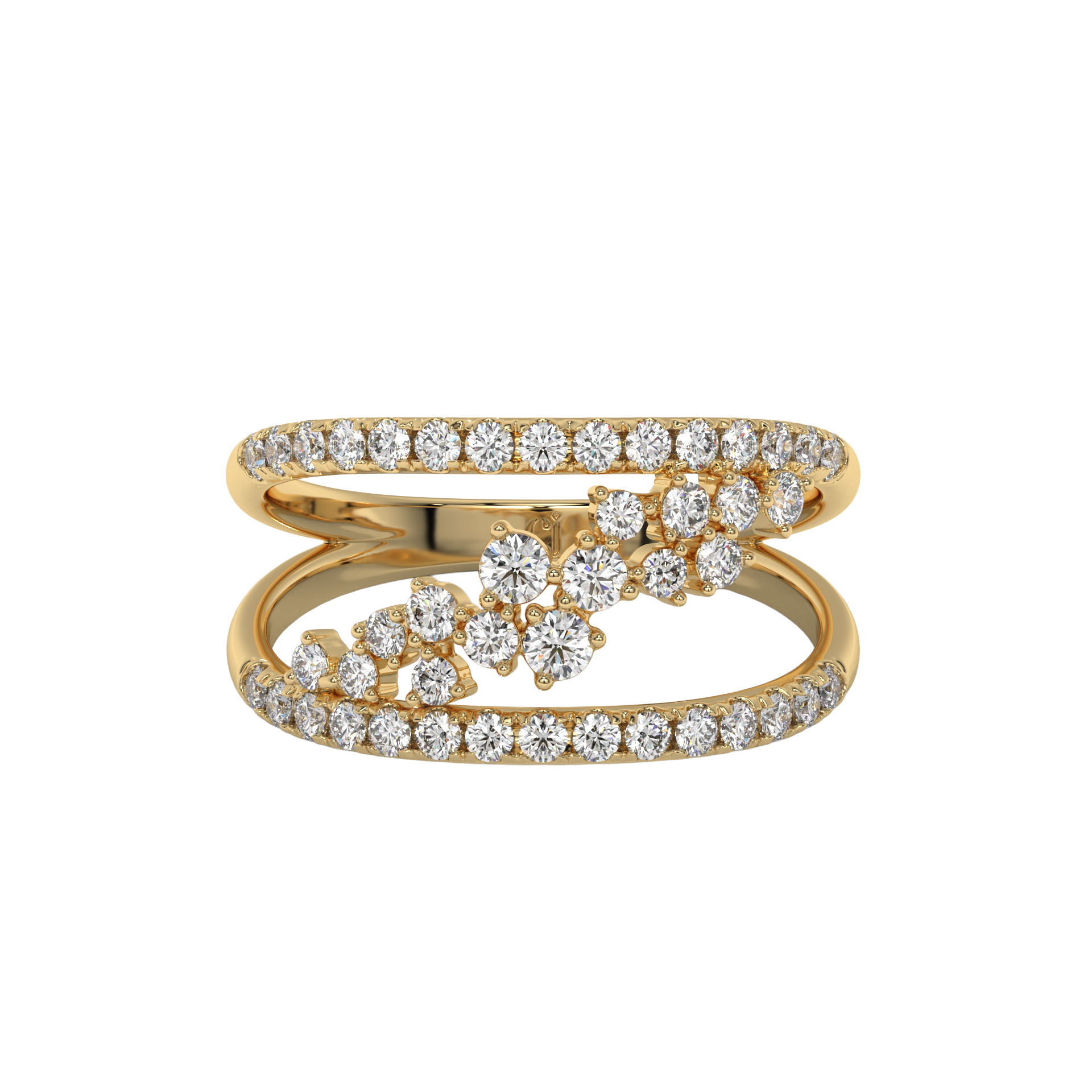 Floral Cascade Diamond Ring Caratlink