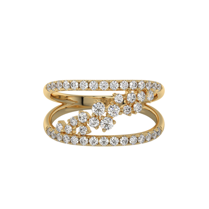 Floral Cascade Diamond Ring Caratlink