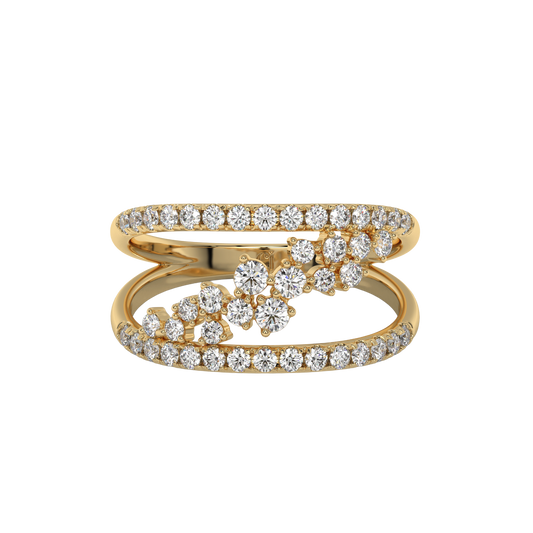 Floral Cascade Diamond Ring