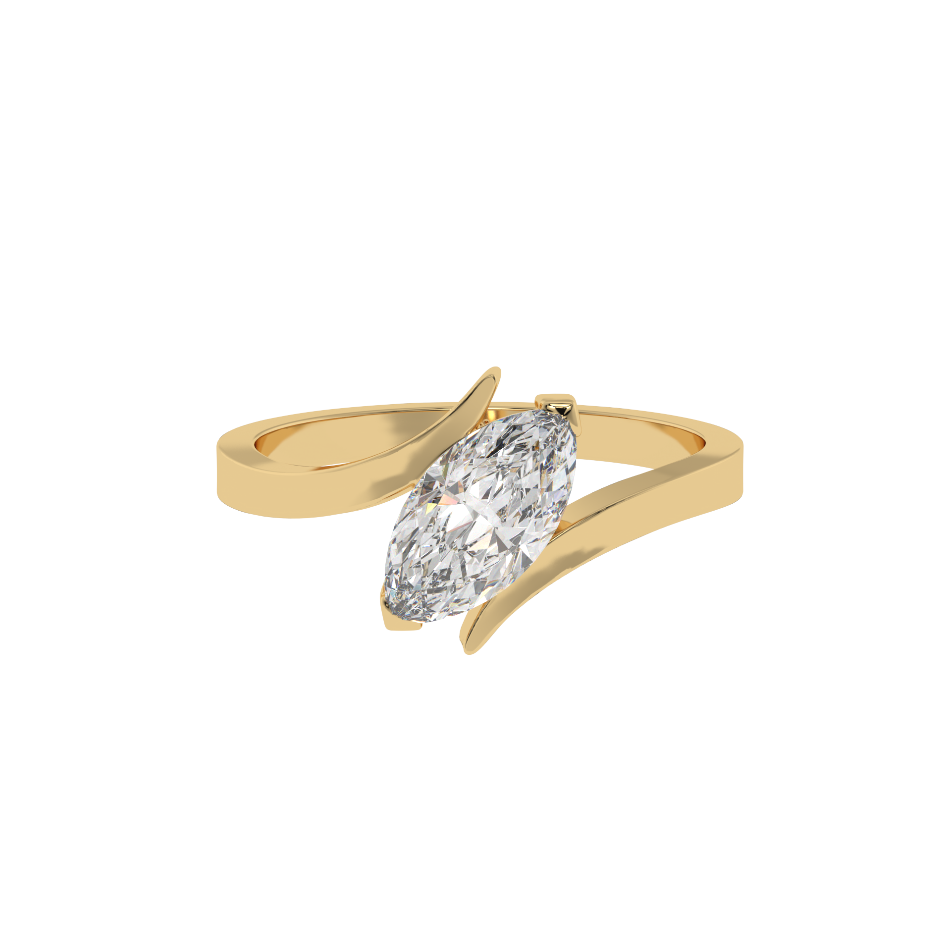 Marquise Elegance Solitaire Ring - Caratlink