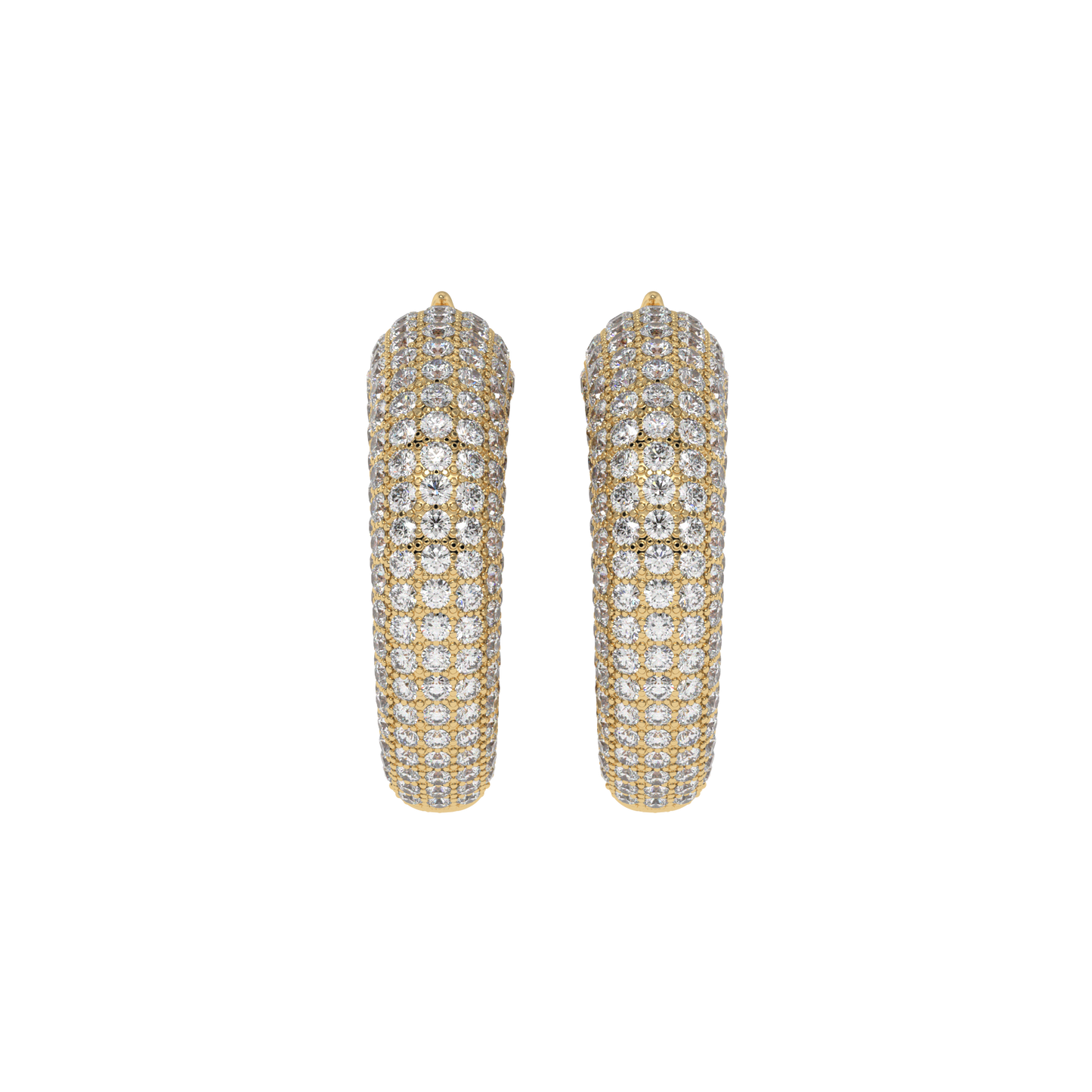 Pavé Diamond Wide Hoop Earrings CaratLink