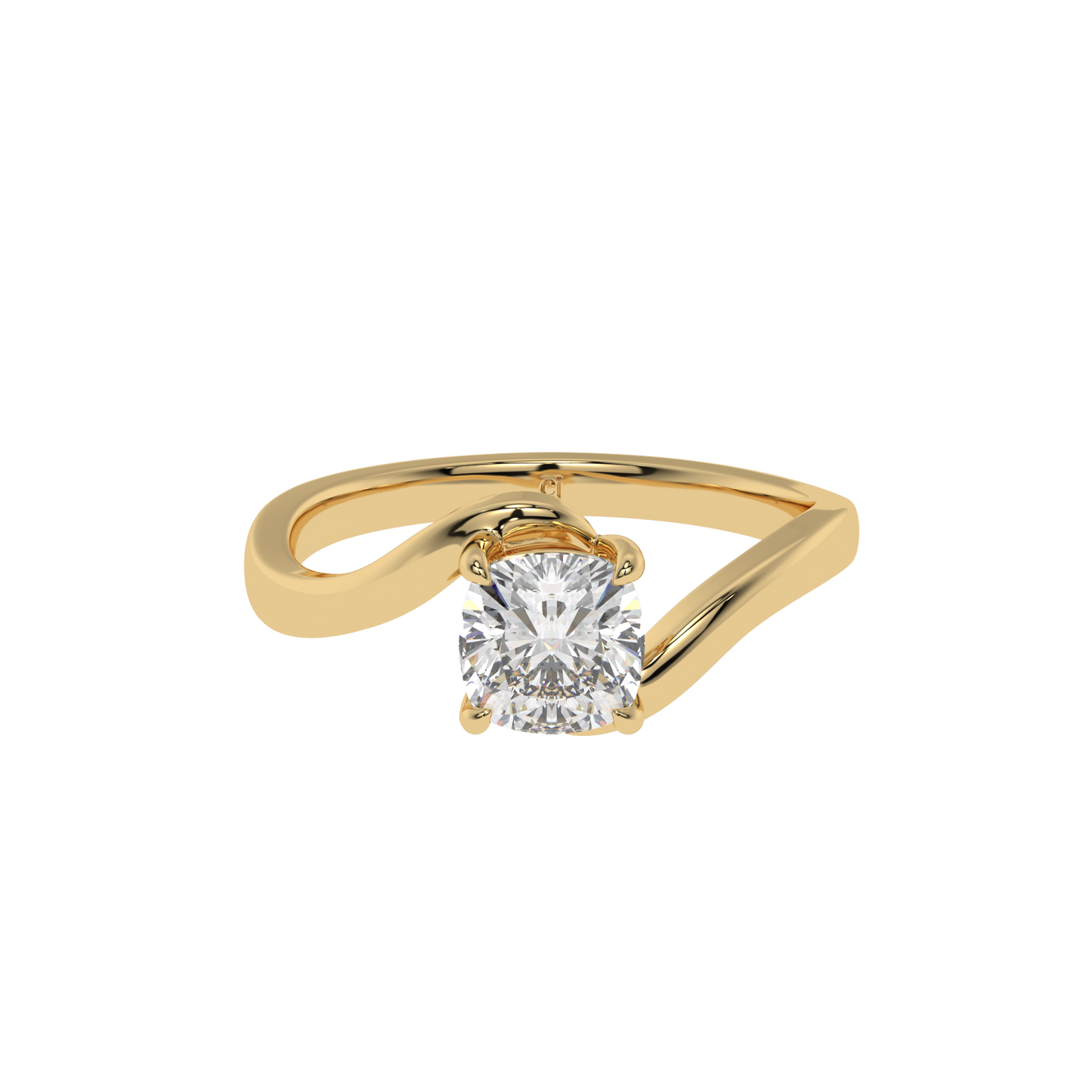 Pure Harmony Cushion Solitaire Ring - Caratlink