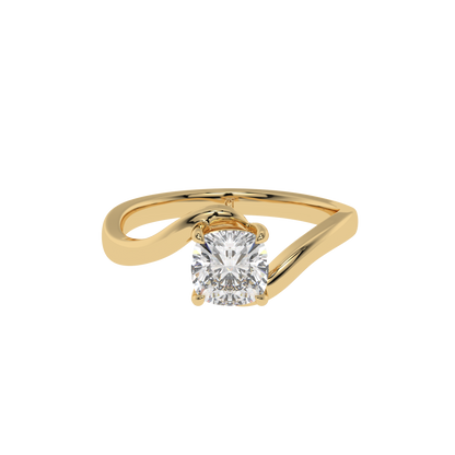 Pure Harmony Cushion Solitaire Ring - Caratlink
