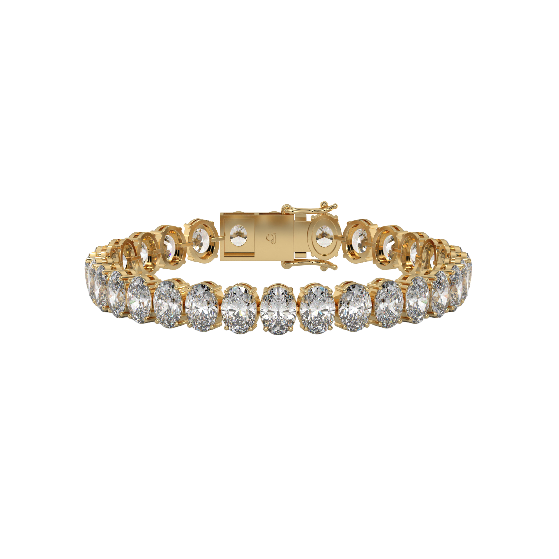 Classic Oval Diamond Tennis Bracelet Caratlink