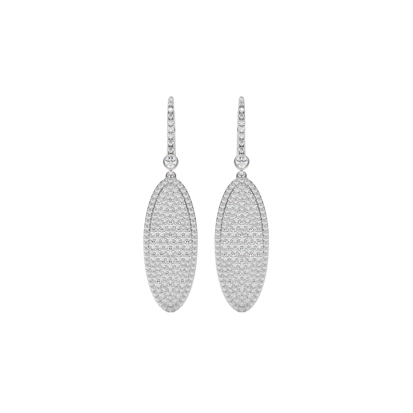 Luminous Oval Drop Earrings Caratlink