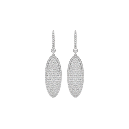 Luminous Oval Drop Earrings Caratlink