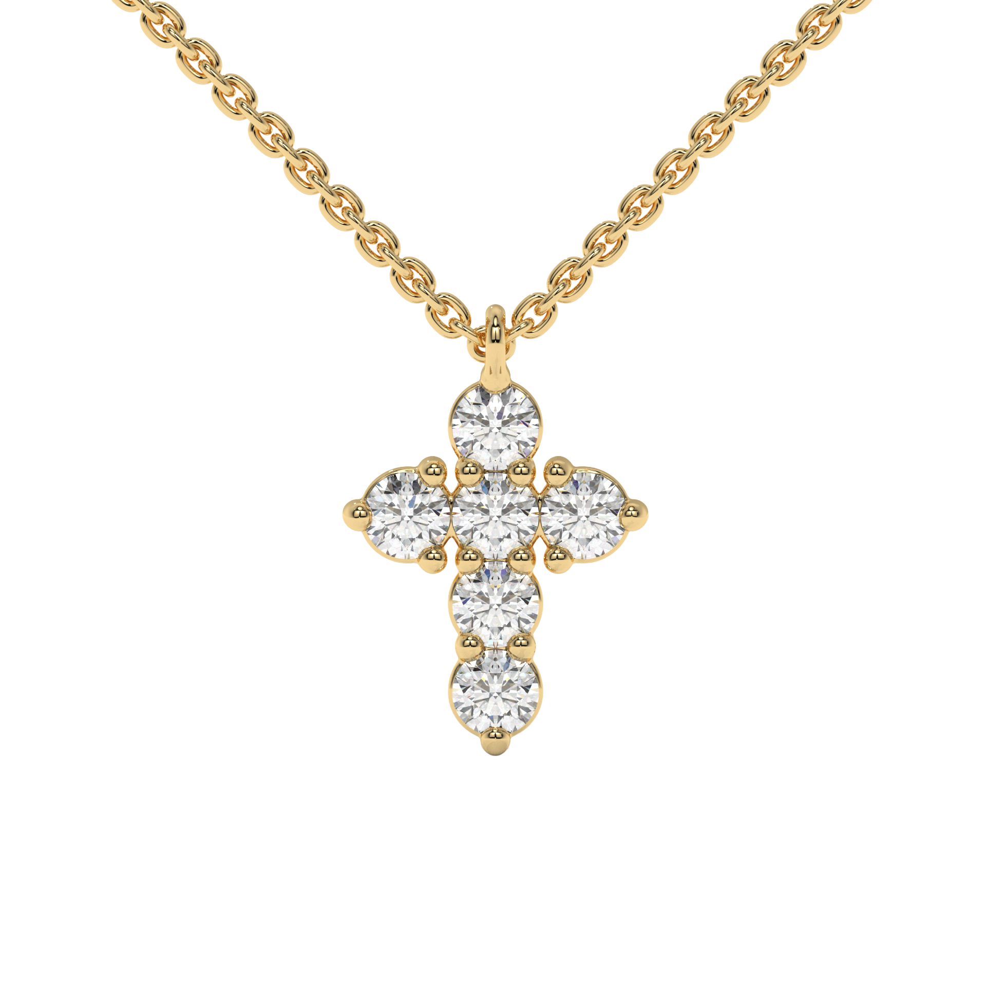Radiant Cross Pendant Necklace Carat Link Jewels