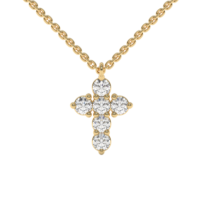 Radiant Cross Pendant Necklace Carat Link Jewels