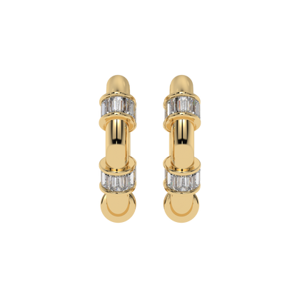 Radiant Baguette Hoop Earrings