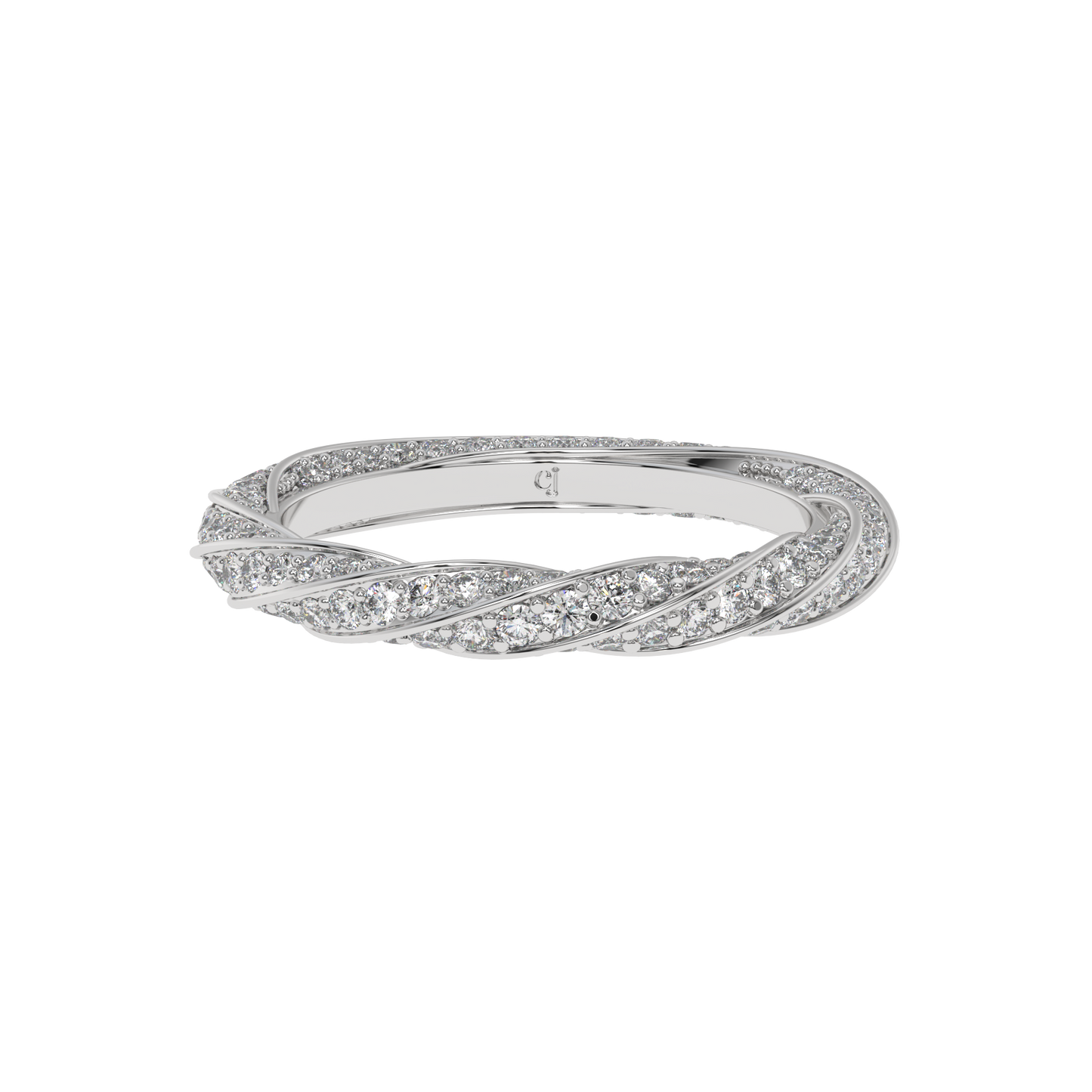 Infinity Criss-Cross Diamond Band