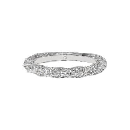 Infinity Criss-Cross Diamond Band