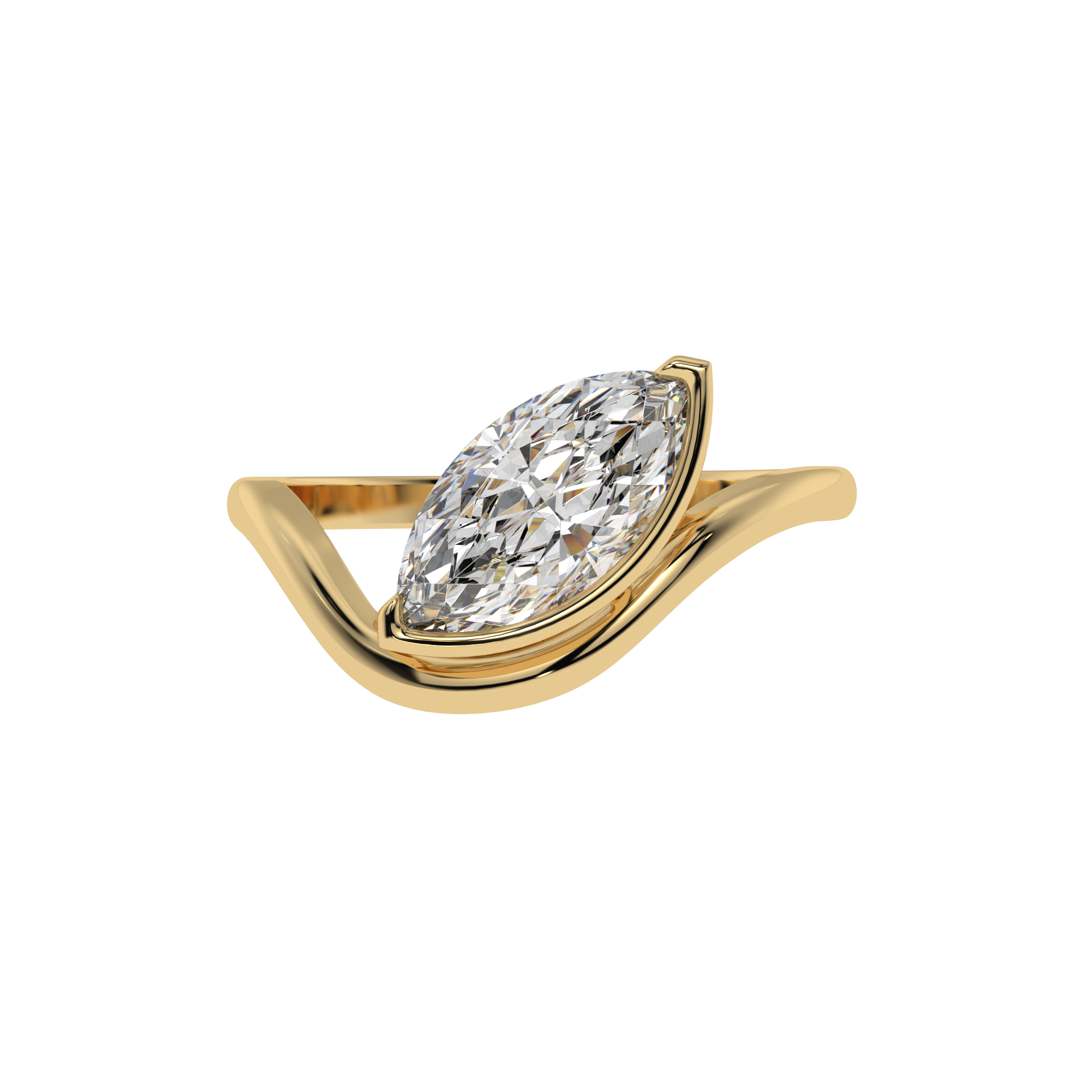 Whisper Wave Marquise Ring - Caratlink