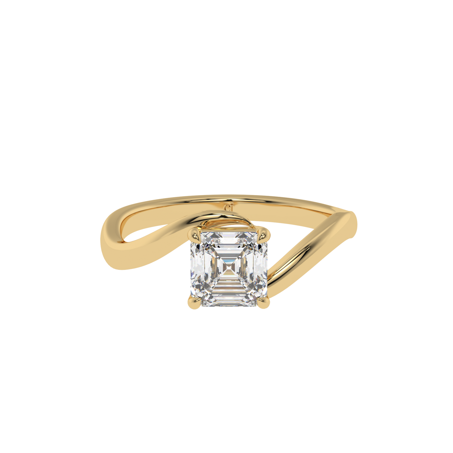 Timeless Twist Asscher Solitaire Ring - Caratlink