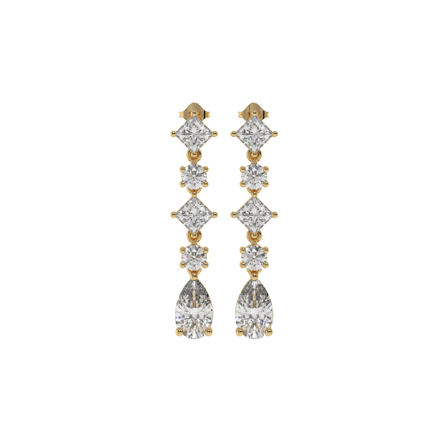 Cocktail Diamond Drop Earrings Caratlink