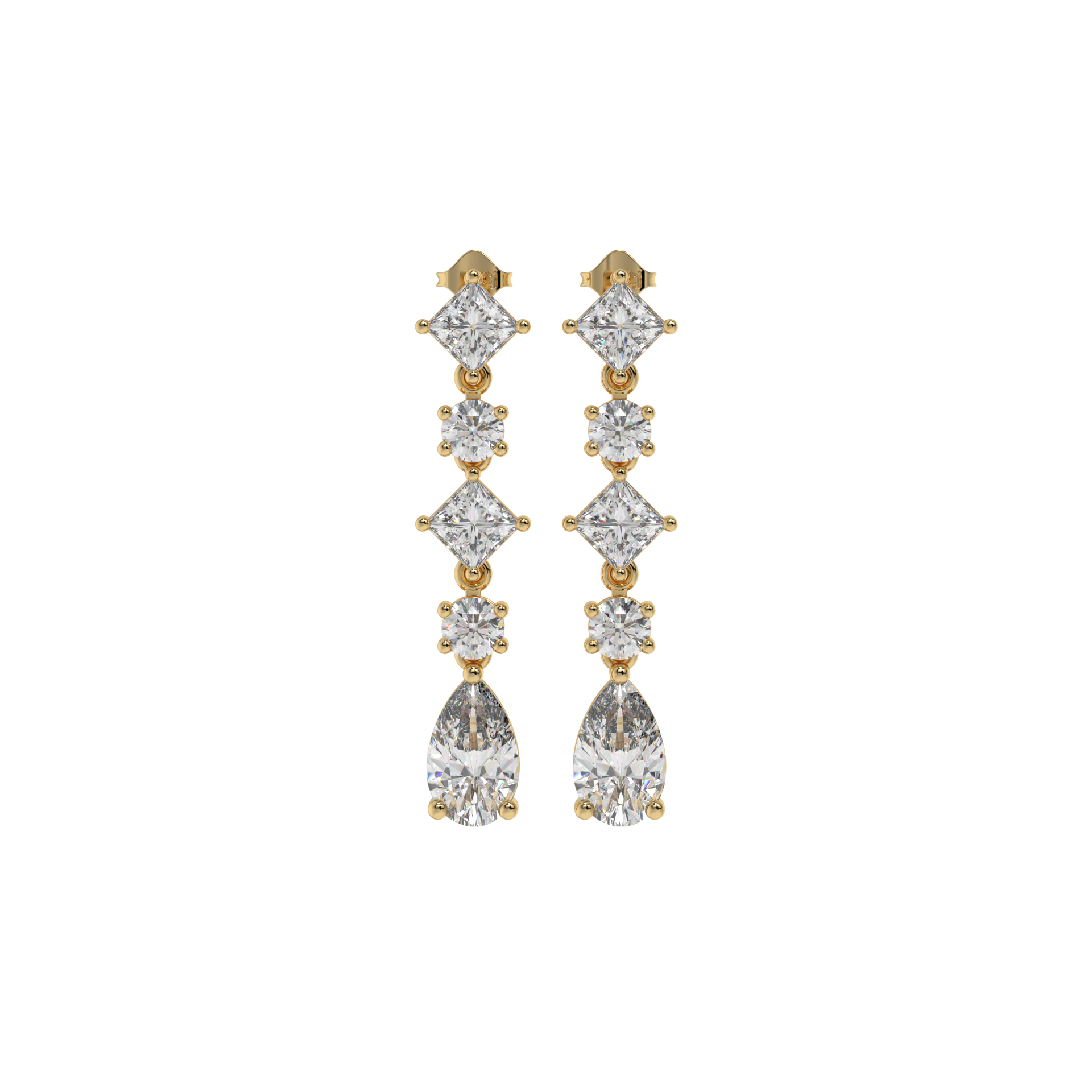 Cocktail Diamond Drop Earrings Caratlink