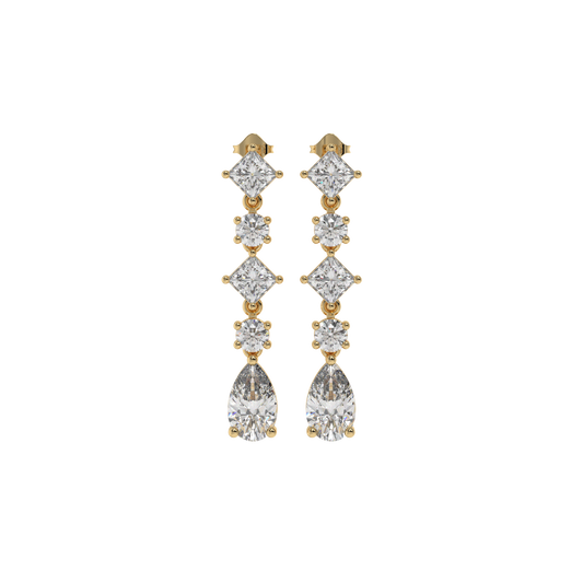 Cocktail Diamond Drop Earrings Caratlink