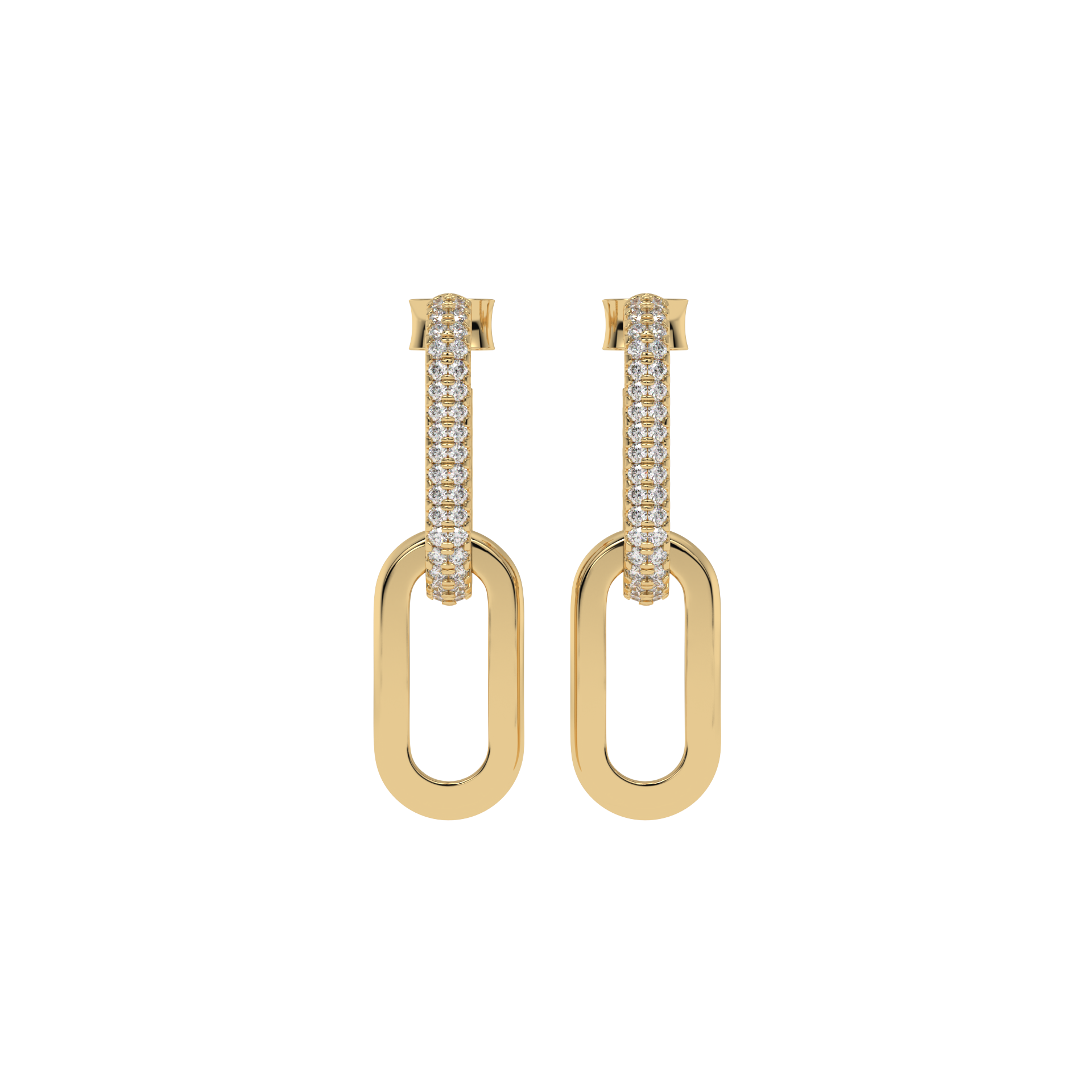 Diamond Link Drop Earrings Caratlink