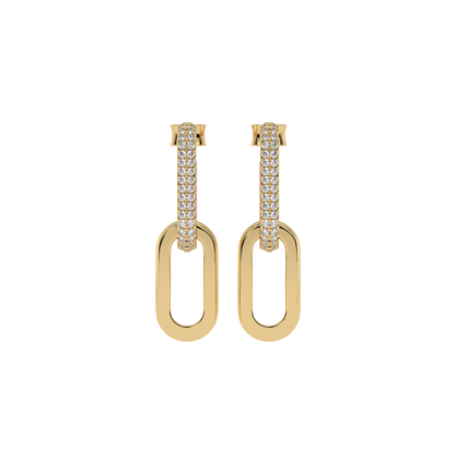 Diamond Link Drop Earrings Caratlink