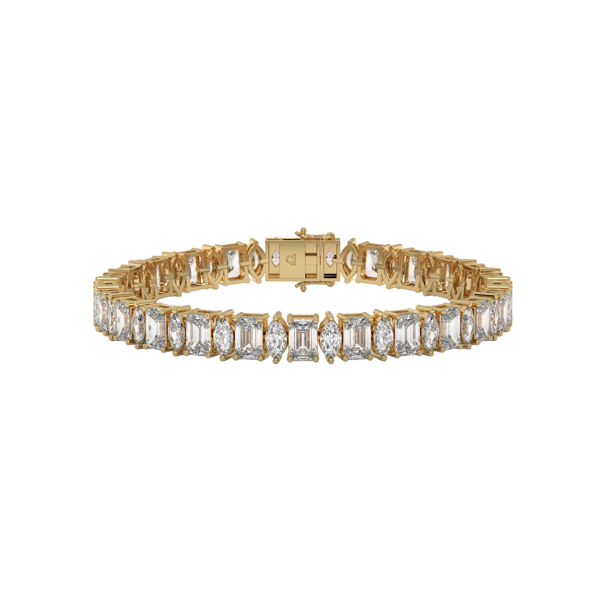 Emerald and Marquise Diamond Bracelet Caratlink