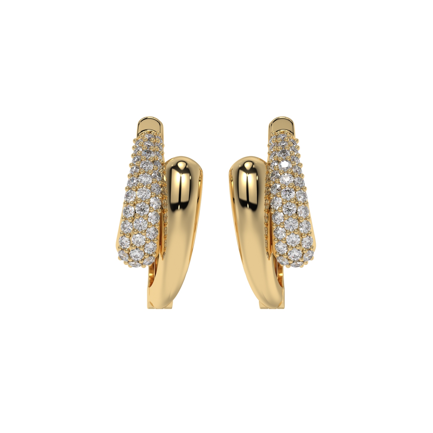 Diamond Accent Sculpted Huggies Caratlink