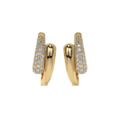 Diamond Accent Sculpted Huggies Caratlink