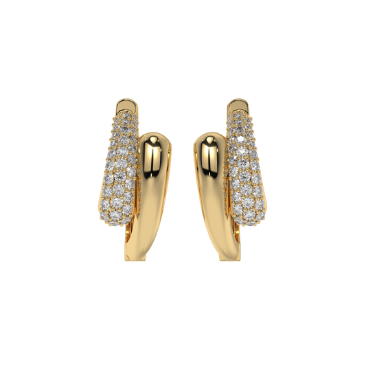 Diamond Accent Sculpted Huggies Caratlink