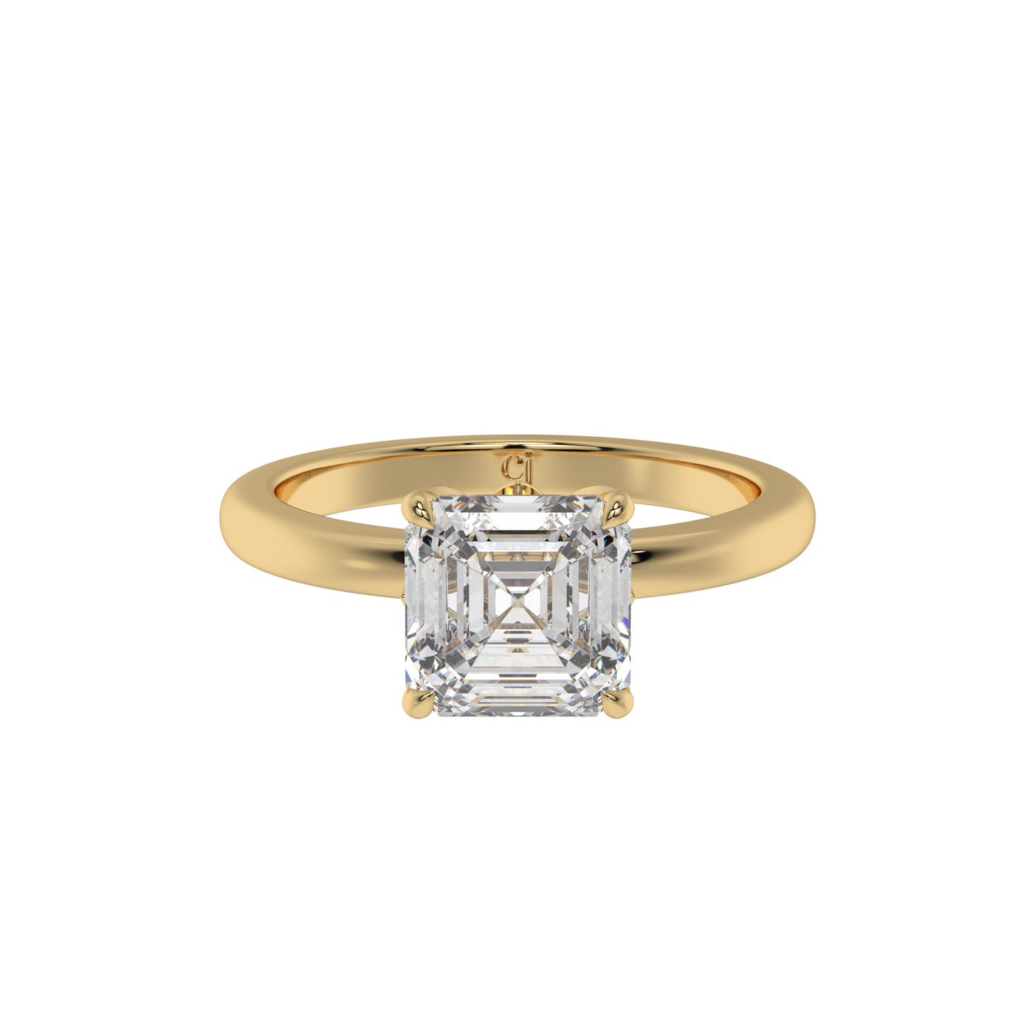 Royal Blossom Asscher Solitaire Ring - Caratlink