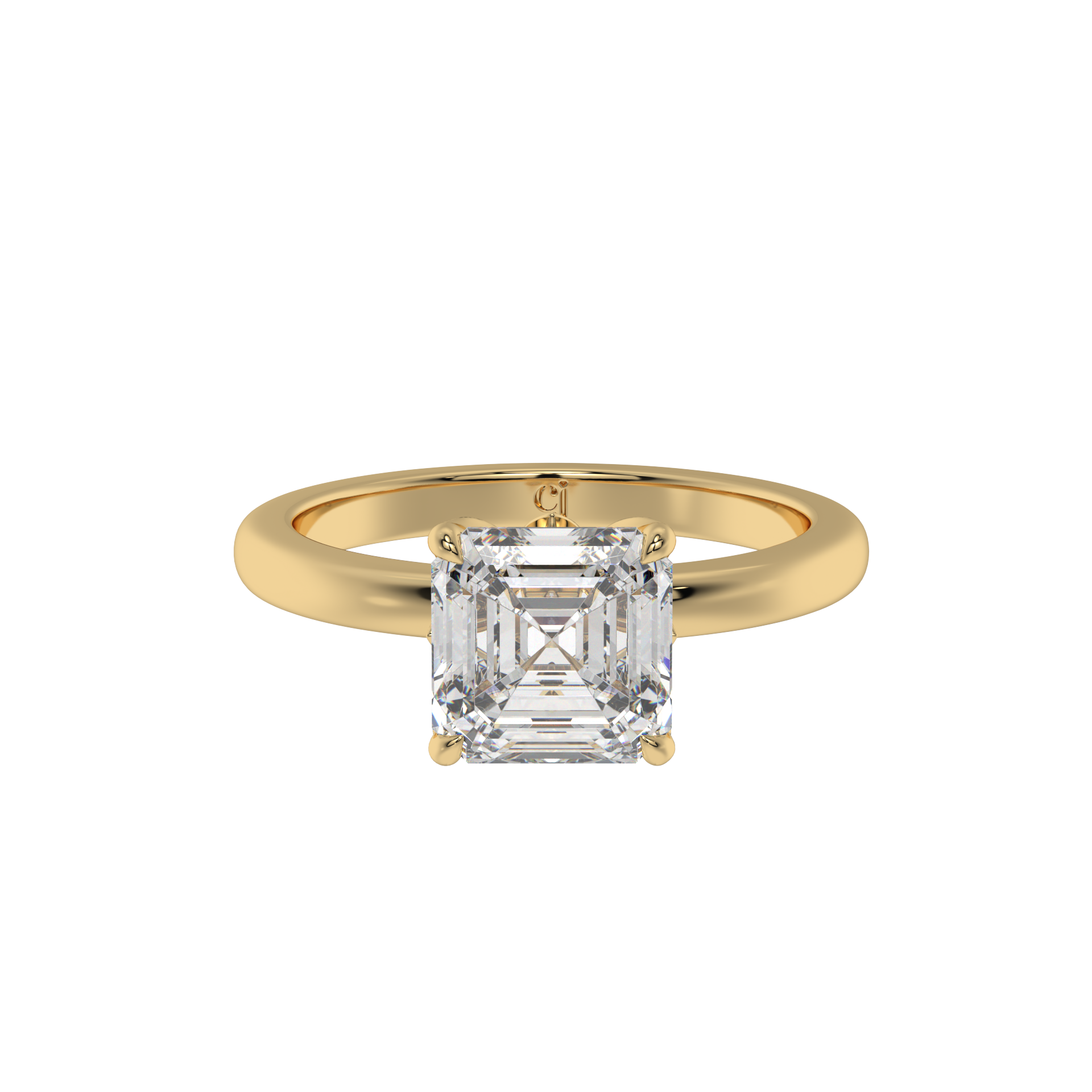 Royal Blossom Asscher Solitaire Ring - Caratlink