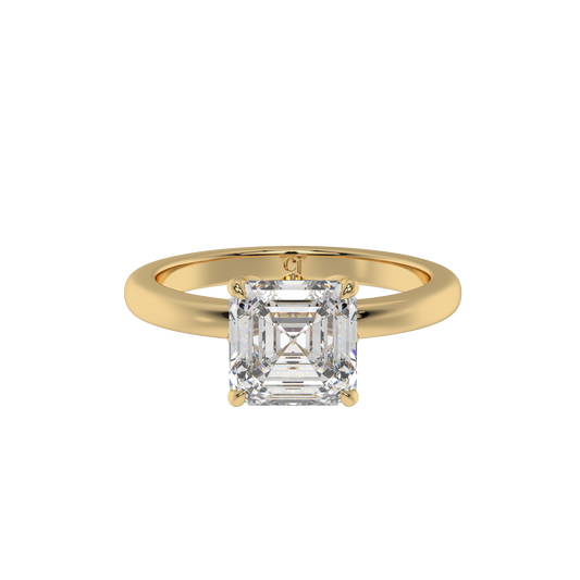 Royal Blossom Asscher Solitaire Ring - Caratlink