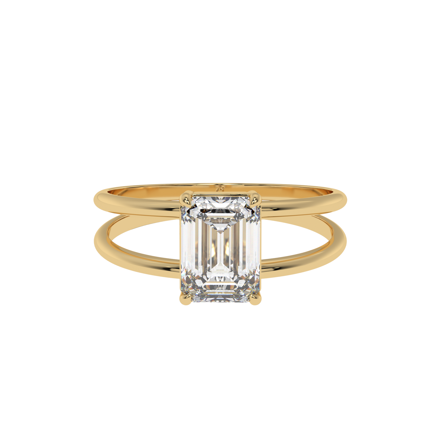 Modern Muse Emerald Solitaire Ring - Caratlink