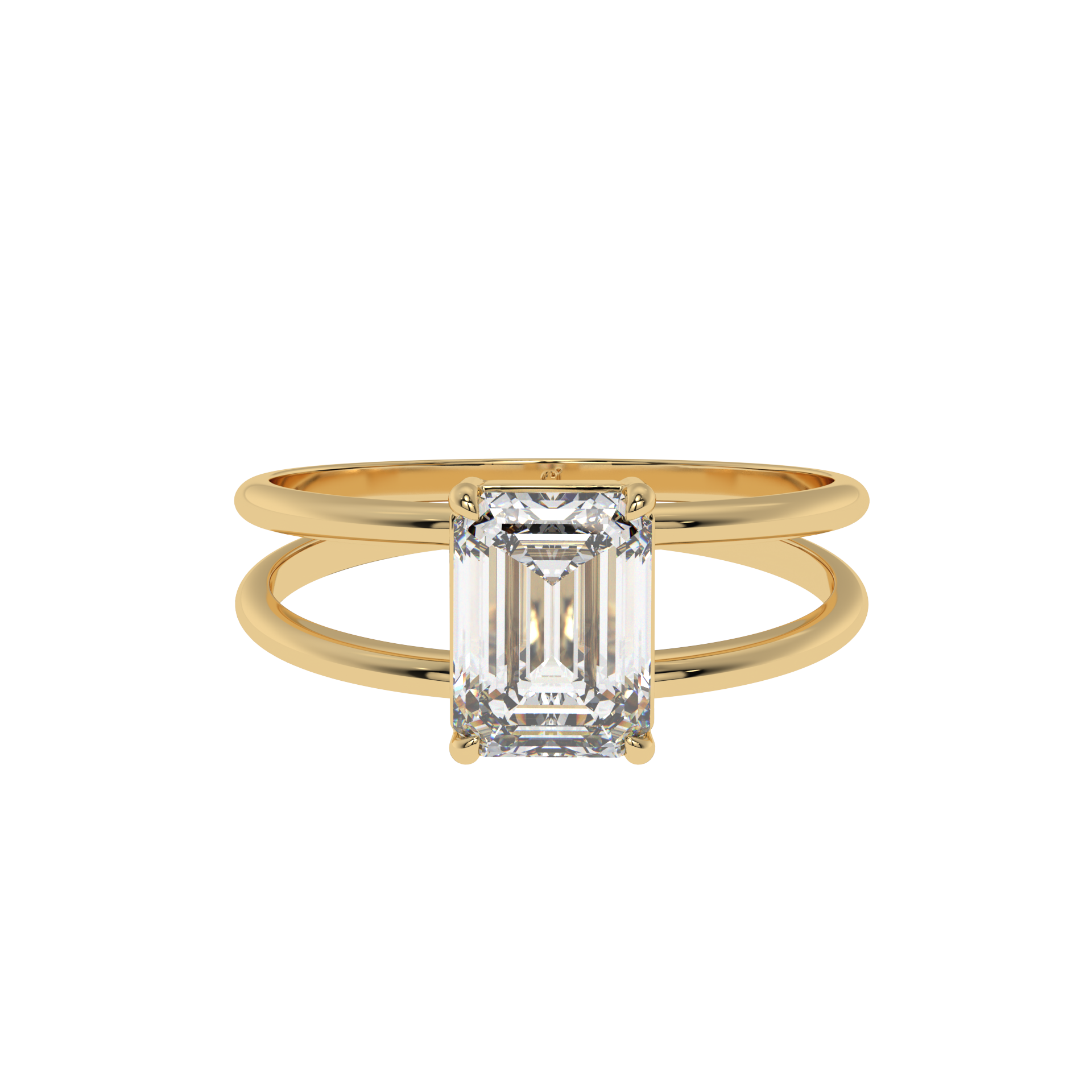 Modern Muse Emerald Solitaire Ring - Caratlink