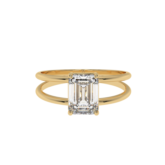 Modern Muse Emerald Solitaire Ring - Caratlink