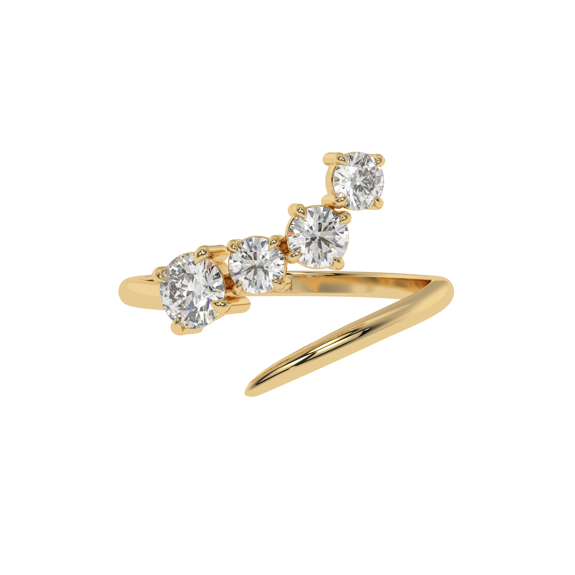 Serena Curve Diamond Wrap Ring Caratlink
