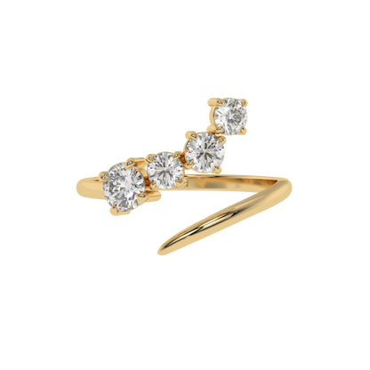 Serena Curve Diamond Wrap Ring Caratlink